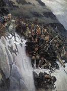 Vasily Surikov March of Suvorov through the Alps Sweden oil painting reproduction